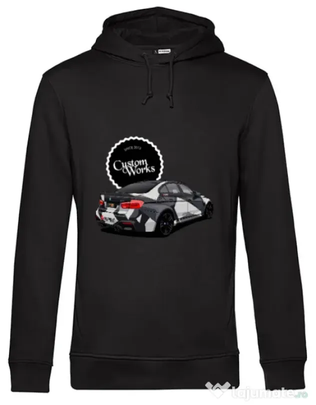 Hoodie barbat cu gluga M3 Camo Negru
