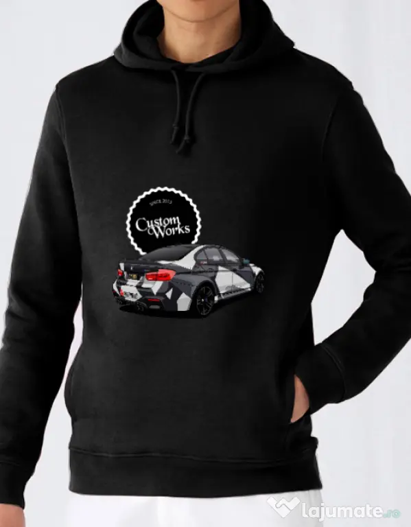 Hoodie barbat cu gluga M3 Camo Negru