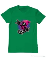Tricou personalizat barbat Squid Boy Verde mediu