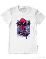 Tricou personalizat barbat Squid Game 3 Alb