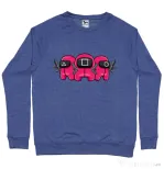 Bluza personalizata barbat Squid Squad Albastru melanj