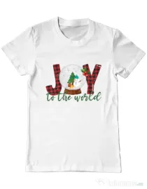 Tricou personalizat barbat Joy to the world Alb