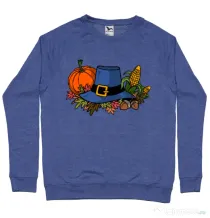 Bluza personalizata barbat Thank Giving Albastru melanj