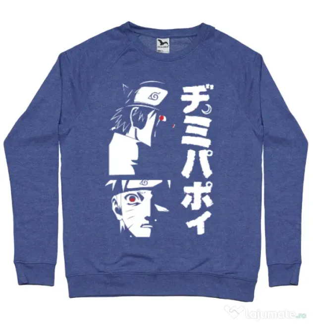 Bluza personalizata barbat Otaku Scream Albastru melanj
