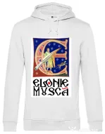 Hanorac barbat cu gluga Elonie Musca Alb