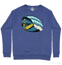 Bluza personalizata barbat Surf Nose Albastru melanj