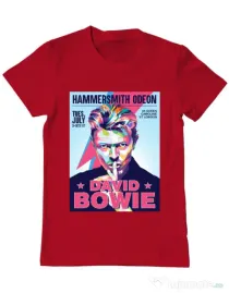 Tricou personalizat barbat David Bowie Rosu