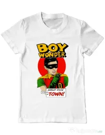 Tricou personalizat barbat Boy Wonder Alb