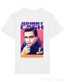 Tricou STANLEY STELLA barbat Johnny Cash Alb