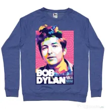 Bluza personalizata barbat Bob Dylan Albastru melanj