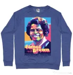 Bluza personalizata barbat James Brown Albastru melanj