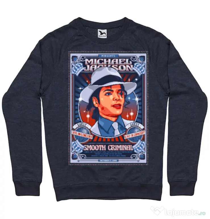Bluza personalizata barbat Michael Jackson Denim inchis