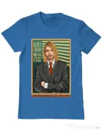Tricou personalizat barbat Kurt Cobain Albastru azuriu