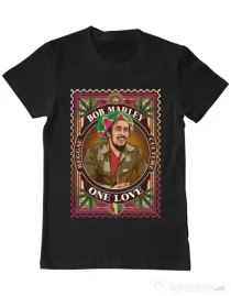 Tricou personalizat barbat Bob Marley Negru