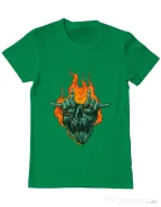 Tricou personalizat barbat METAL HEADS Verde mediu