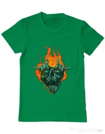 Tricou personalizat barbat METAL HEADS Verde mediu