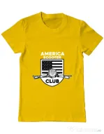 Tricou personalizat barbat AMERICA SCOOTER CLUB Galben