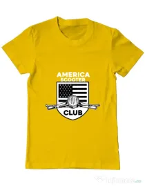 Tricou personalizat barbat AMERICA SCOOTER CLUB Galben