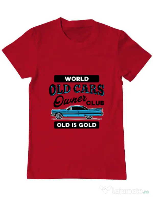 Tricou personalizat barbat OLD CARS CLUB Rosu