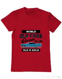 Tricou personalizat barbat OLD CARS CLUB Rosu