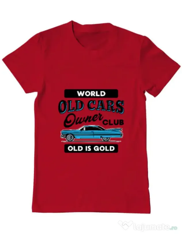 Tricou personalizat barbat OLD CARS CLUB Rosu