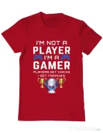 Tricou personalizat barbat Gamer Not Player - Playstation trophies Rosu