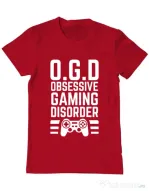 Tricou personalizat barbat OGD - Obsessive Gaming Disorder Rosu