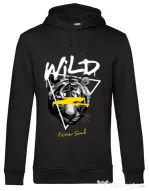 Hanorac barbat cu gluga Wild Fierce Soul Negru