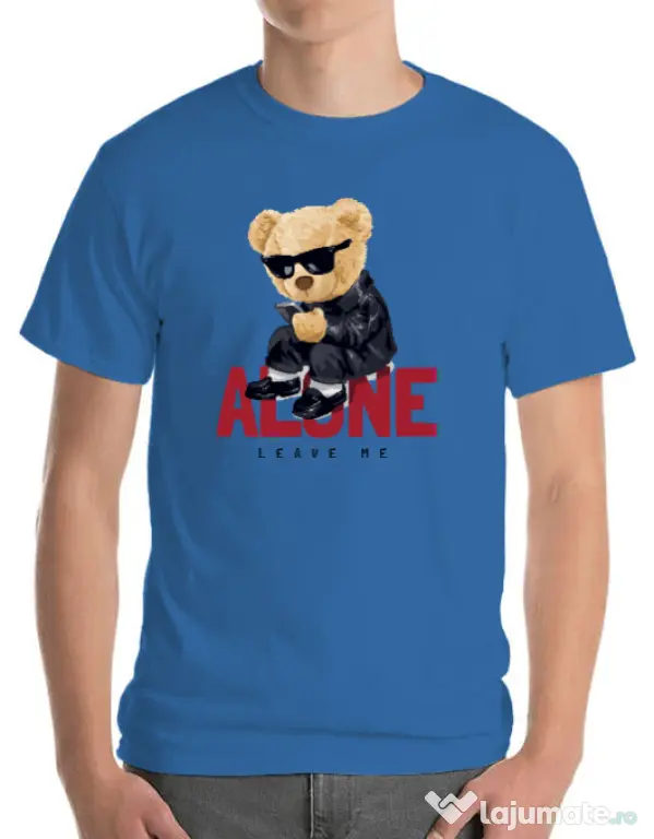 Tricou personalizat barbat Leave Me Albastru azuriu