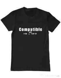 Tricou personalizat barbat Tricouri cu mesaje | IQ 120 | CreativeSheep Negru