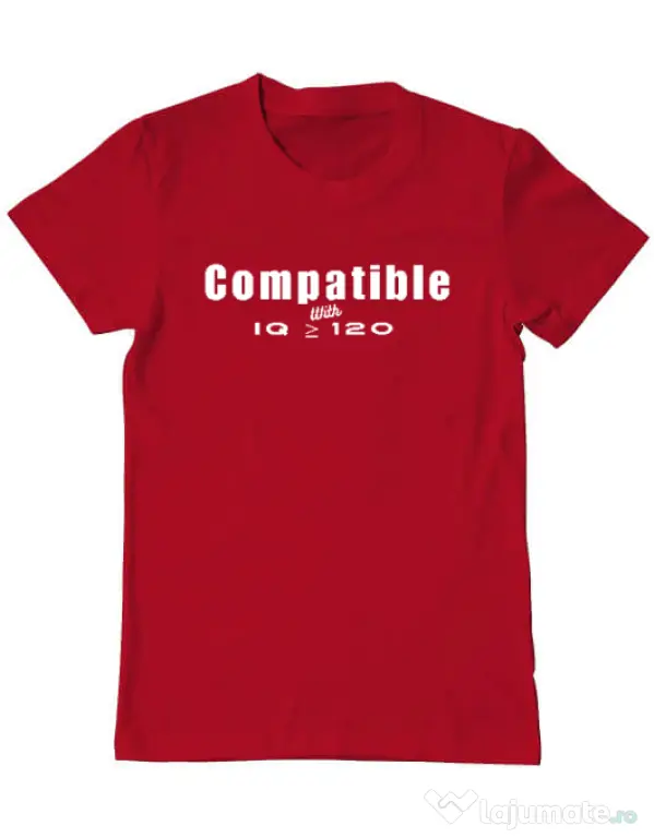 Tricou personalizat barbat IQ tricou cu mesaj | CreativeSheep Rosu