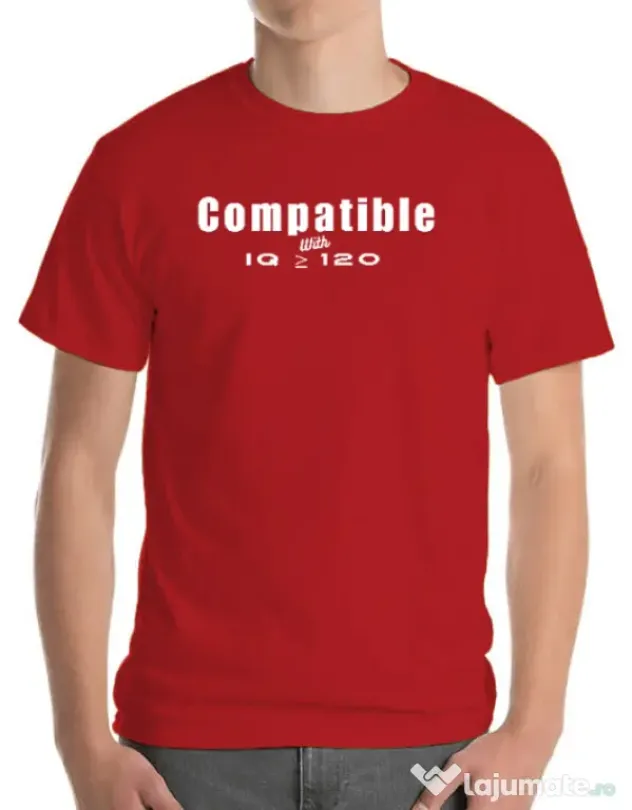 Tricou personalizat barbat IQ tricou cu mesaj | CreativeSheep Rosu