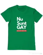 Tricou personalizat barbat Nu sunt GAY Verde mediu