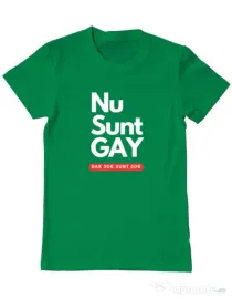 Tricou personalizat barbat Nu sunt GAY Verde mediu