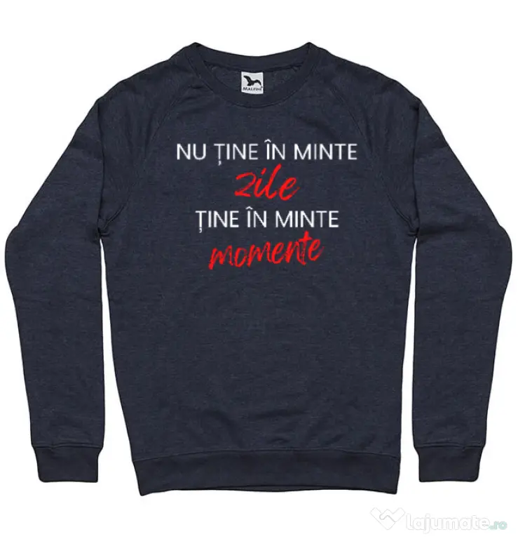 Bluza personalizata barbat Nu Tine In Minte Zile Denim inchis
