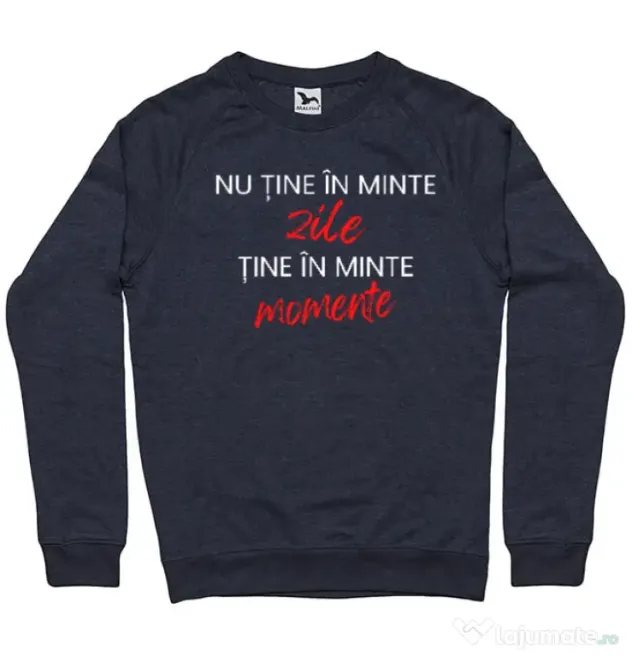 Bluza personalizata barbat Nu Tine In Minte Zile Denim inchis