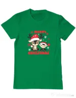 Tricou personalizat barbat Prietenii lui Mos Craciun Verde mediu