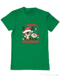 Tricou personalizat barbat Prietenii lui Mos Craciun Verde mediu