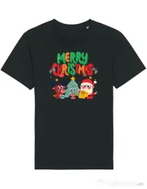 Tricou STANLEY STELLA barbat Hei, prietenii mei de Crăciun! Negru