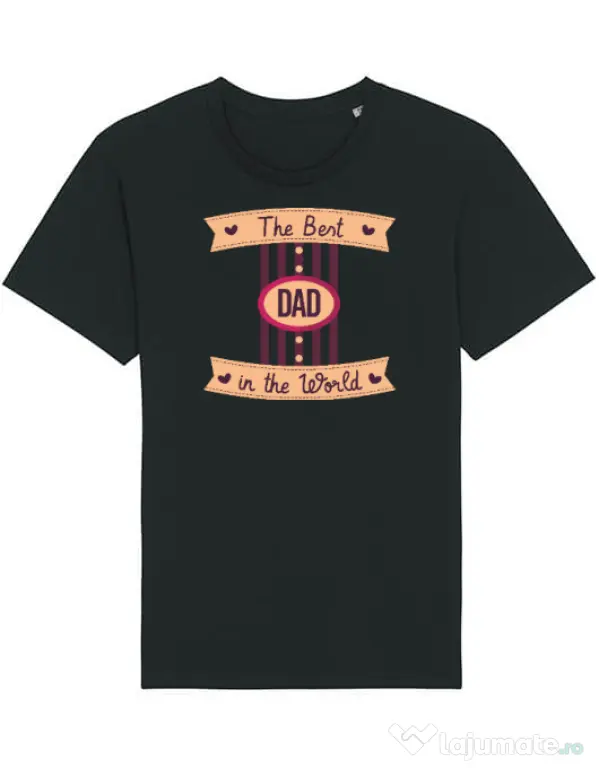 Tricou STANLEY STELLA barbat The best Dad Negru