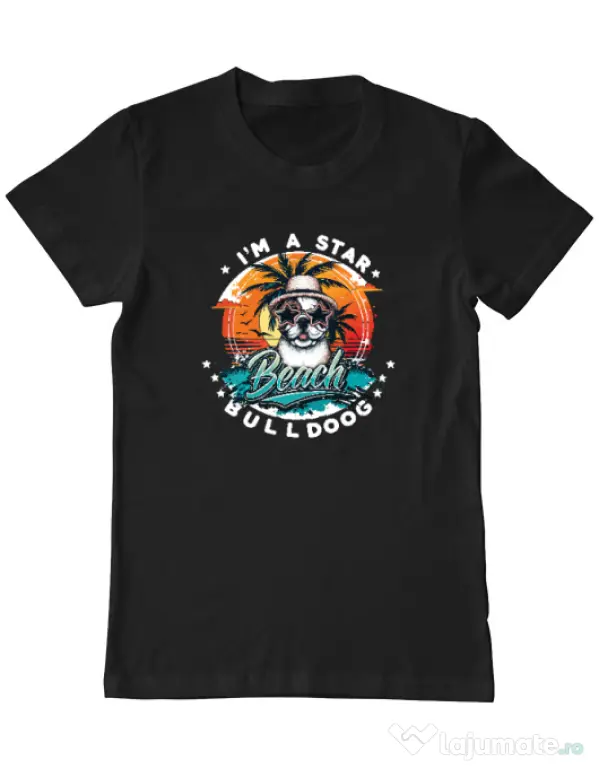 Tricou personalizat barbat BULLDOG 12 Negru