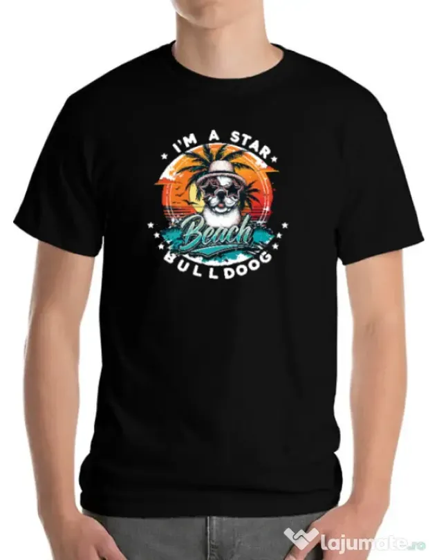 Tricou personalizat barbat BULLDOG 12 Negru