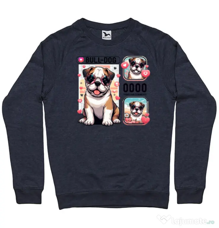 Bluza personalizata barbat BULLDOG 15 Denim inchis