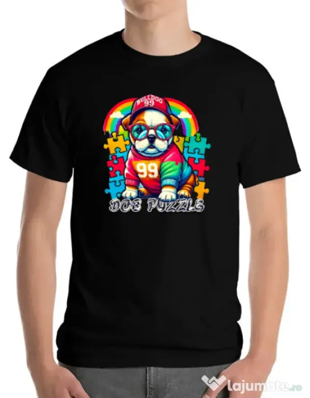 Tricou personalizat barbat BULLDOG 101 Negru