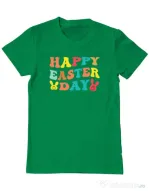 Tricou personalizat barbat HAPPY EASTER DAY Verde mediu