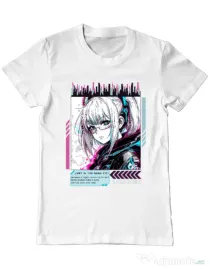 Tricou personalizat barbat LOST IN THE NEON CITY Alb