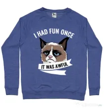 Bluza ADLER barbat I had fun once Albastru melanj