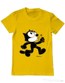Tricou ADLER barbat Felix the cat Galben