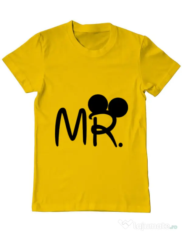Tricou ADLER barbat Mr Mickey Galben
