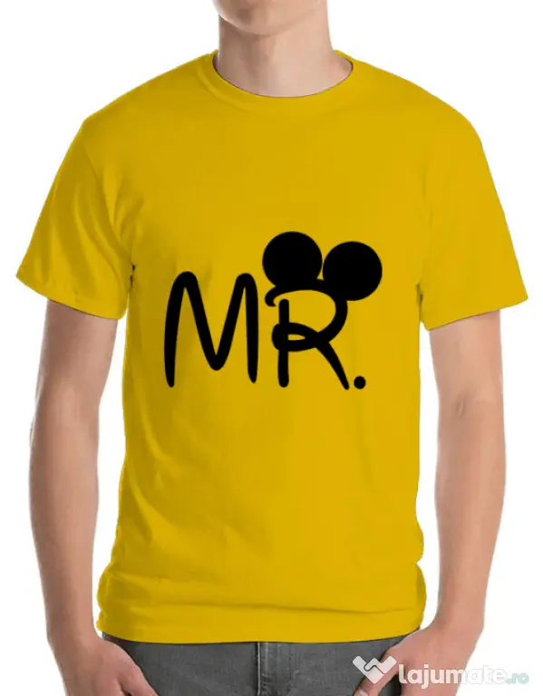 Tricou ADLER barbat Mr Mickey Galben